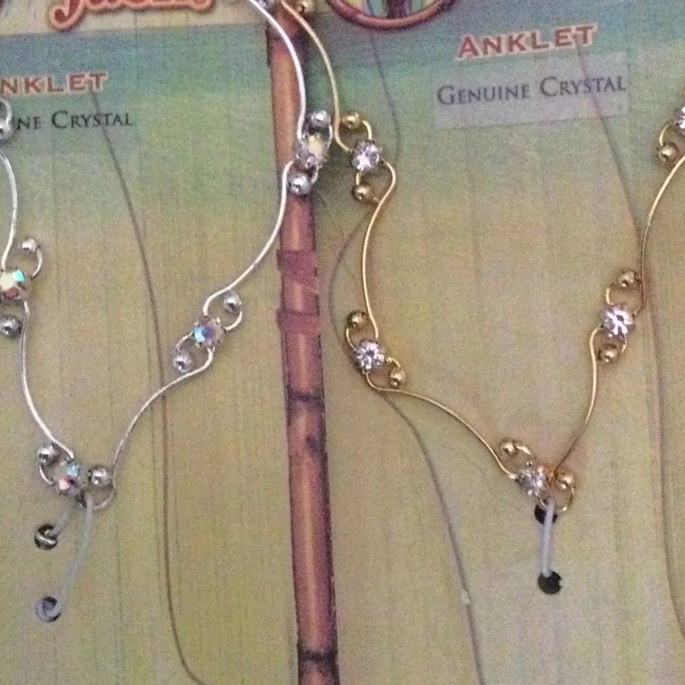 Panama Jack Women's Silver Anklet - Elegant Crystal Accent